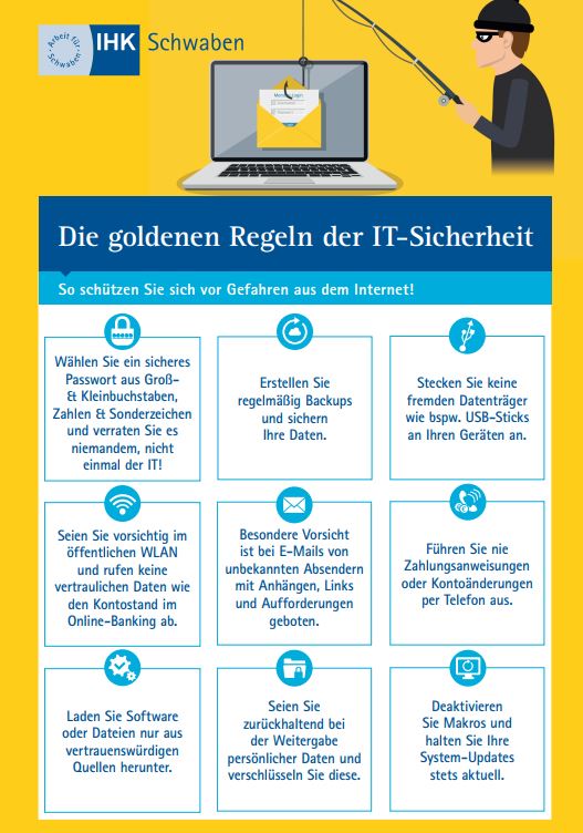 itseccamp's tweet photo. Die Wahrscheinlichkeit, Opfer eines Cyberangriffs zu werden, ist Teil unseres Alltags. Nun geht es darum, sich entsprechend zu schützen und zu versuchen, einen Schritt weiter zu denken. Unsere goldenen Regeln der IT-Sicherheit helfen Ihnen dabei!
https://t.co/GWPCa44B0k https://t.co/9VG4NKyhPc
