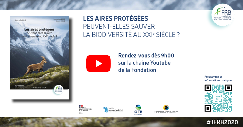 [#JFRB2020] Les aires protégées peuvent-elles sauver la biodiversité au XXIe siècle ? 

📅 Rendez-vous à 9h sur la chaine Youtube de la Fondation : youtube.com/watch?v=2-NFI5…

La journée est animée par <a href="/DenhezFred/">Frédéric Denhez</a>. 

➡️ Programme et informations pratiques : fondationbiodiversite.fr/evenement/jour…