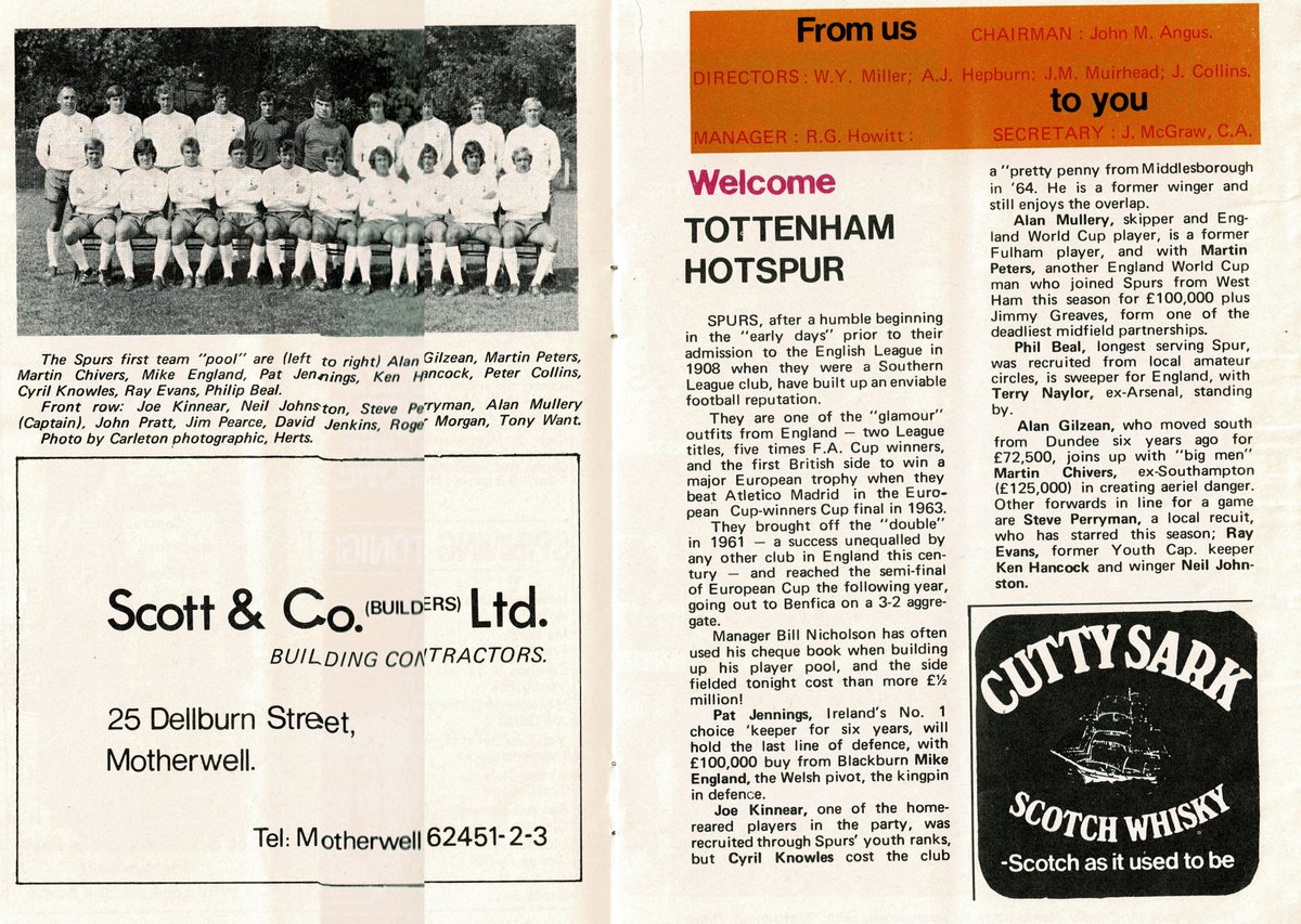 Tom Donnelly scores for 'Well. Keeper Ken Hancock, defenders Mike England & Cyril Knowles.4/4