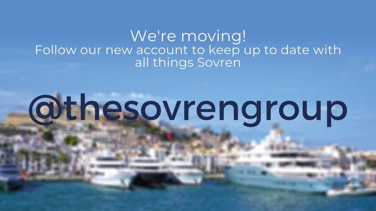 SovrenYachts's tweet image. We're moving! Follow our new account to keep up to date with all things Sovren Yacht Management! @thesovrengroup