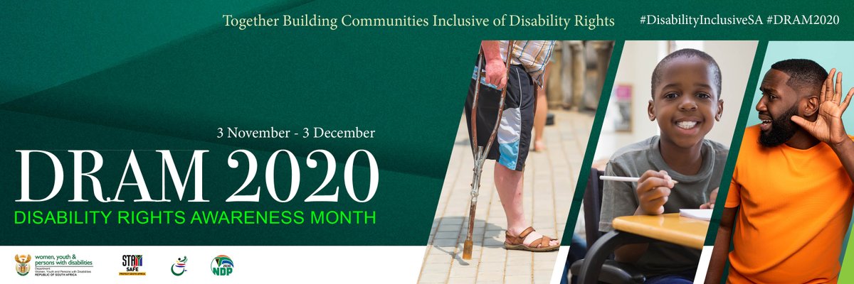 VukuzenzeleNews's tweet photo. November is Disability Rights Awareness Month. The theme for this year is, "Together Building Communities Inclusive of Disability Rights". 

#DRAM2020 
#DisabilityInclusiveSA https://t.co/QS84sxQU3B