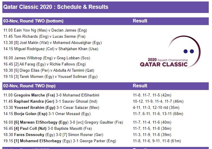 Qatar Classic Day THREE

it's Round Two, bottom half today in Doha ...

thesquashsite.com/qatar-classic-…