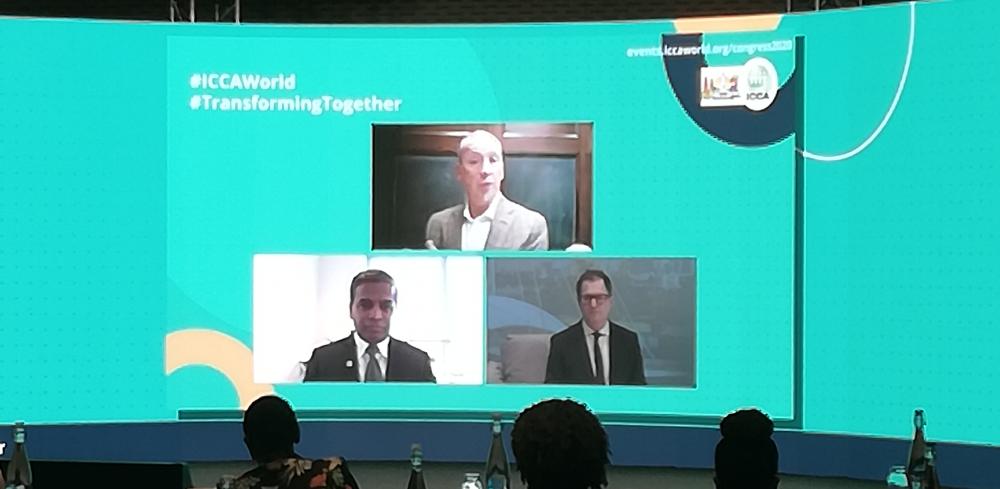 ICCAHub_Cape's tweet photo. Moments with @ICCAWorld, President @JamesRExCeL and CEO @ICCASenthil.

#ICCAWorld #TransformingTogether #RoadtoKaohsiung https://t.co/v8F8e59wOs