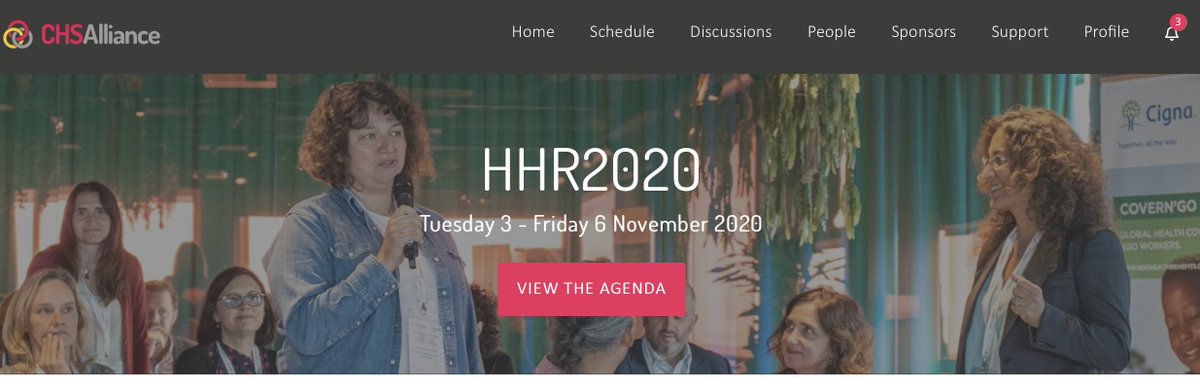 CHS_Alliance's tweet photo. Excited that the #HHR2020 conference is underway!
Over the next 4 days, we'll be discussing the #FutureofAidwork with people leaders from across the #humanitarian & #aid sector.
#COVID "new reality" gives us opportunity to rethink the way we work, says @tanyawood00 https://t.co/XqN6qtsraV