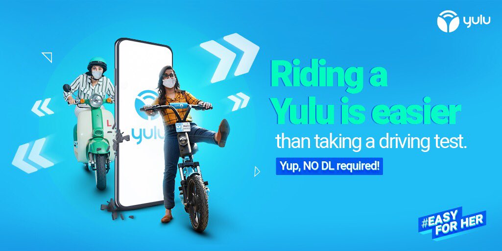YuluBike's tweet photo. No driving licence? No problem! Riding a Yulu doesn’t require a DL. Ride stress-free at any time you want!
#Yulu #YuluRide #YuluIt #YuluDays #NoDLRequired #nodrivinglicencerequired #easyforher #testimonial #yululove #yulumiracle #usertestiomonials #easytoride #afforable #gogreen https://t.co/pONFPvqAAS