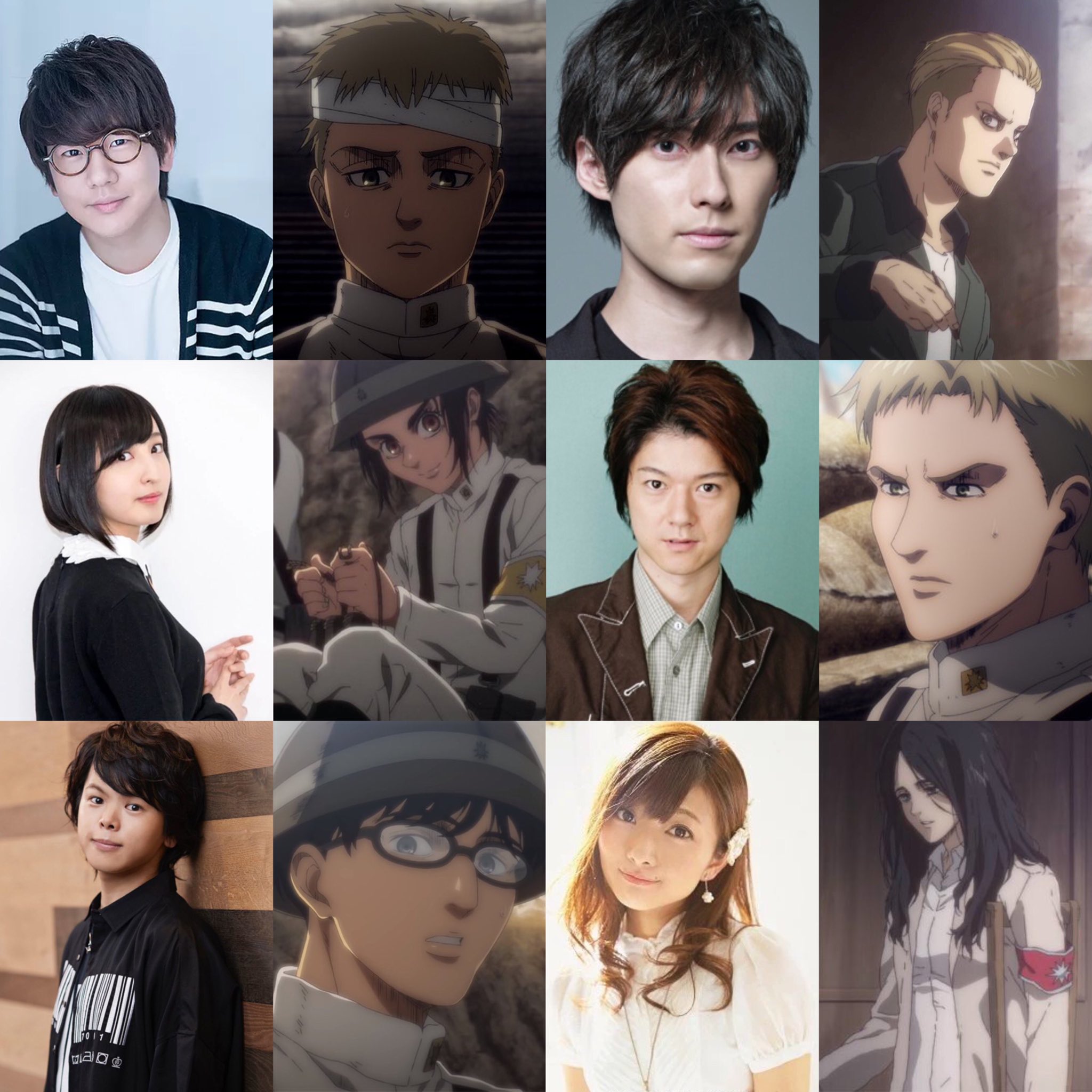 Shingeki no Kyojin Season 3 Anime Voice Actors / Seiyuu 