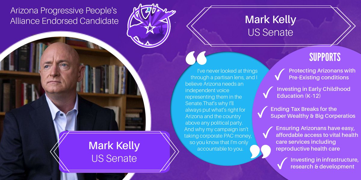 Progress4AZ's tweet photo. The Arizona Progressive People’s Alliance endorses Mark Kelly for U.S. Senate! #Progress4AZ #VOTE #arizona #MarkKellyAZ #Vote2020 https://t.co/0hNJzdovny