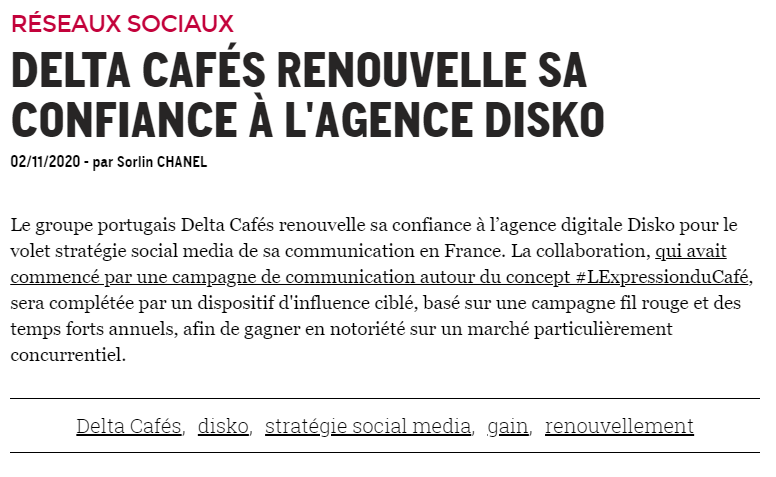 DamienPaques's tweet photo. RT agencedisko "on savoure la nouvelle. via @Strategies https://t.co/mJSDxXQwtj"