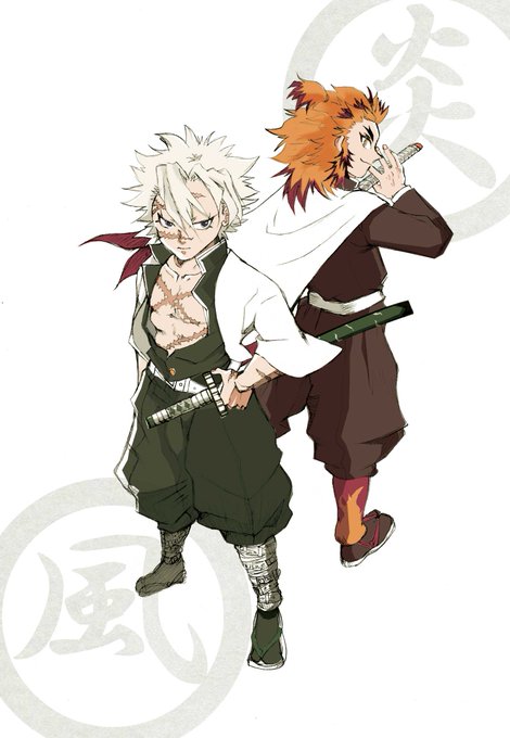 爽 葵（そう あおい）＠出戻り絵描き修行中さんがTwitterに投稿した不死川実弥(鬼滅の刃)のイラスト。