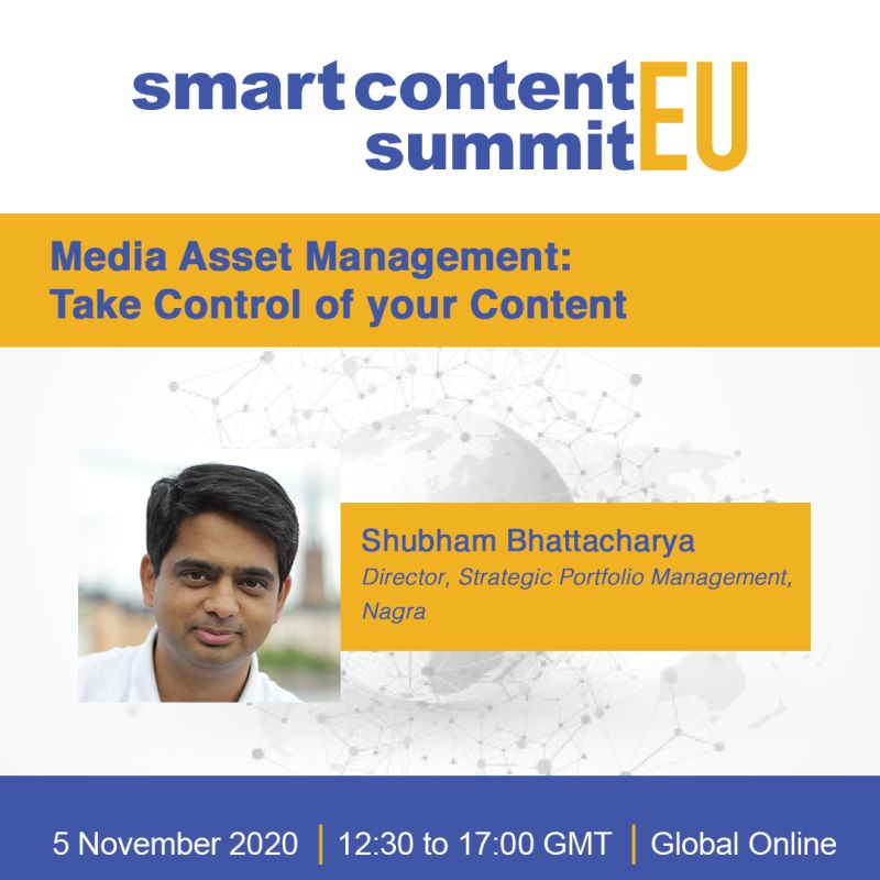 NAGRAKUDELSKI's tweet photo. Are you a content distributor or aggregator? Join our colleague Shubham Bhattacharya, in the session, Media Asset Management: Take Control of your Content at #SmartContentEU Register today! #ContentManagement #VOD #MediaAssetManagement @MESAlliance
https://t.co/fzKlMi5y32 https://t.co/Ku0Yubaq8n