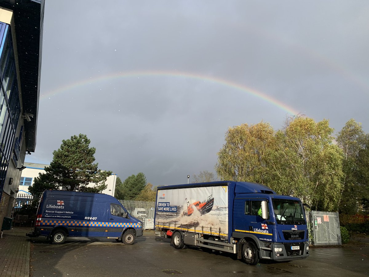 A gorgeous double rainbow over the #rnli Ipswich office this morning...must be our amazing stores delivery team spreading some joy!