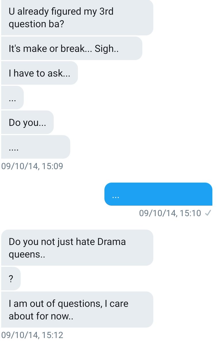 Of course, the third question was now obvious. But this was a dance we were dancing...