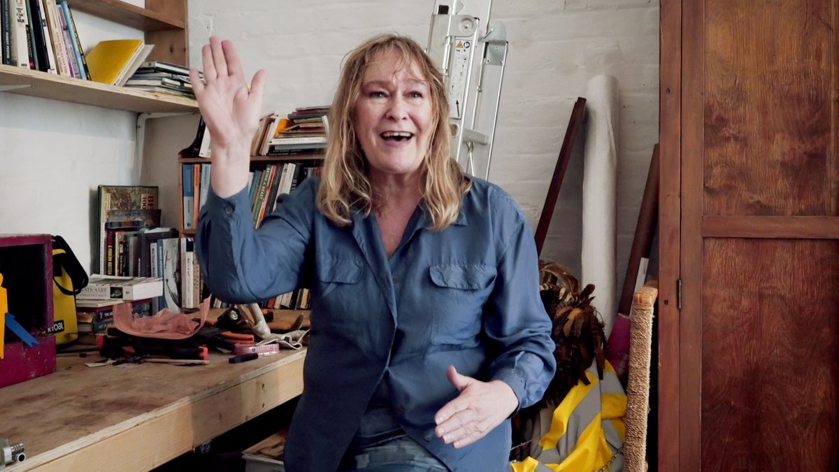 CreativeFstone's tweet photo. As we prepare to distance once again, here at CFHQ we've been working on a new series that'll bring us closer than ever to the artists on the Plinth.

First in line is Maureen Jordan who took some time to show us around her studio

https://t.co/lgFCH5RE8r

 #folkestoneplinth 👏 https://t.co/51FcjltpkY