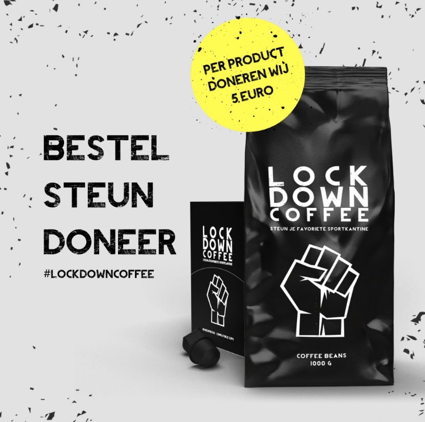 Steun jouw favoriete sportkantine!

Koop een kilozak koffiebonen (via: lockdowncoffee.nl) of een doos capsules en doneer 5€ per product aan jouw sportkantine
instagram.com/lockdowncoffee…
facebook.com/lockdowncoffee/
#sportclub #sport #voetbal #hockey #tennis #sportkantine  #sponsor
