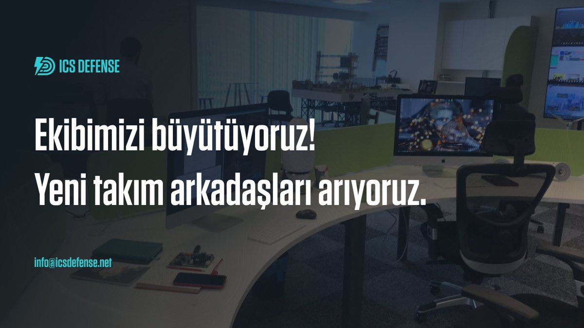 ICS_Defense's tweet photo. 📢 Ekibimizi büyütüyoruz! 🔥

ICS Defense ekibimizi büyütüyor ve aşağıda belirtilen branşlarda yeni takım arkadaşları arıyoruz. Başvurularınızı bekliyoruz 👨‍💻👩‍💻

2 x Backend Geliştirici (Go)
1 x Linux Sistem ve Network Uzmanı
1 x SCADA Uzmanı

Eposta: info@icsdefense.net https://t.co/ZBSEL0XniX