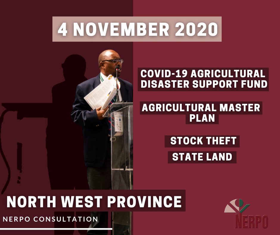 Farmers in the North West, are you ready? 

Join us on the second leg of our nationwide campaign to address your grievances, as we consult with emerging farmers 🗣 

VENUE: Barolong BooraTshidi Hall, Mahikeng 
TIME: 4 November from 09h00 - 13h00

#emergingfarmers #agribusiness