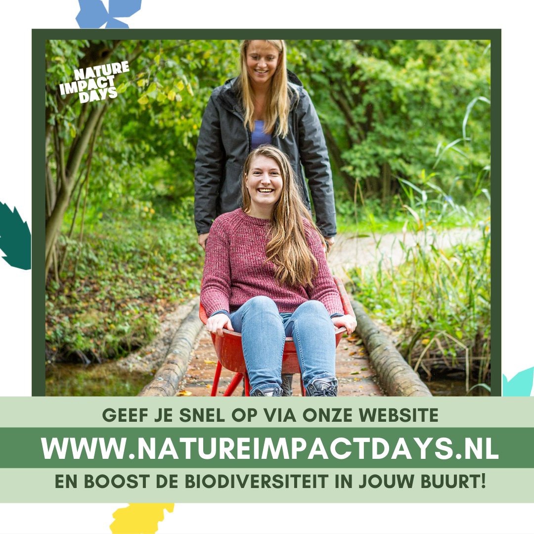 NMjuriaan's tweet photo. Wil jij leren hoe je de biodiversiteit in jouw omgeving een boost kunt geven? Meld je dan snel aan voor de Online #NatureImpactDays op zaterdag 7 November: The Crazy Green Challenge! 🌿  https://t.co/pVPRAxYxck https://t.co/aVIJ7ffLx0
