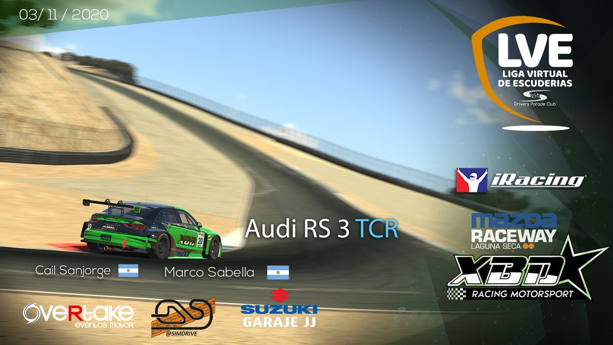 📌5º Cita con la #LVE de <a href="/DriversparadeCb/">Drivers Parade Club</a> división 🥇

Gran oportunidad que tendremos para demostrar una vez más nuestro potencial.

🚗 <a href="/Marco5abella/">Marco Sabella</a> 
🚗 <a href="/cail_sanjorge/">Cail Sanjorge</a> 

📽️ twitch.tv/driversparadec…
⌛️ 22:20 aprox
🎤 <a href="/JaviviQuilon/">Javier Quilón</a> 

¡Mucha suerte chicos! 💚🇦🇷❤️

#GreenPower