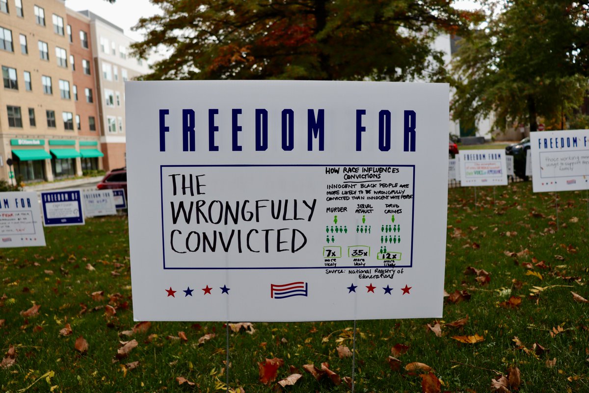 lkrklnd's tweet photo. We met virtually with 16 classes and 350 teens to create digital versions of this year's @forfreedoms #forfreedoms lawn signs. Then we remade as many as we could as physical signs. So many amazing responses. Check out the full collection... https://t.co/iyVITWlcuv https://t.co/FHclfIKozJ
