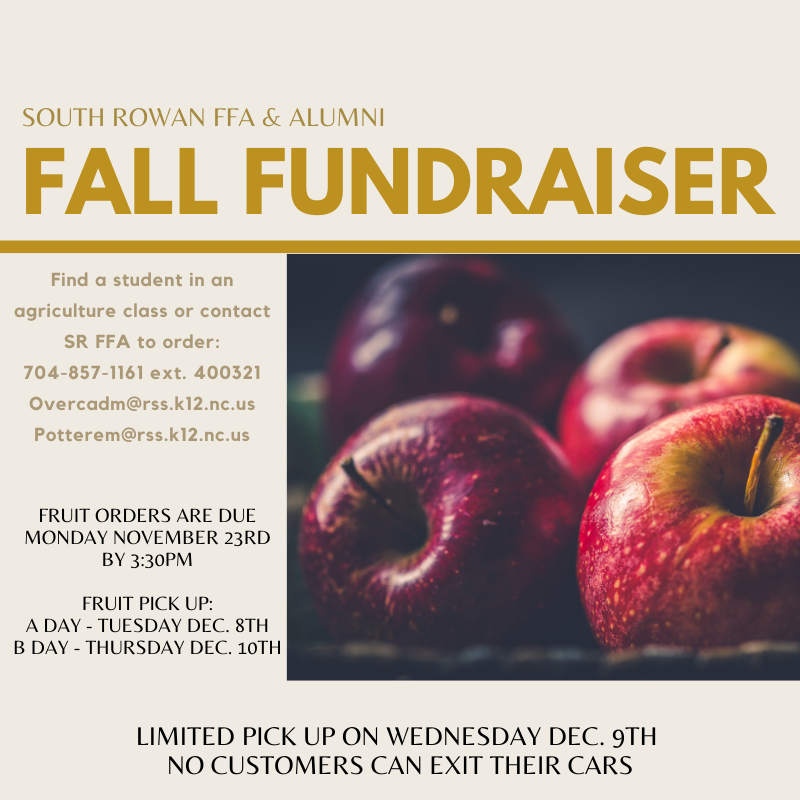 southrowanFFA's tweet image. It’s that time of year for our Fall Fundraiser 🍎 Find a student in an agriculture class or contact SR FFA to order!