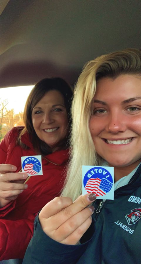 IUSBTitans's tweet photo. .@powell_kenzi and her mom out to #vote this morning! https://t.co/H2TB6YNZbU