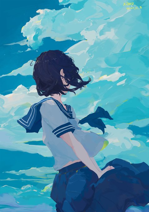 「short sleeves wind」 illustration images(Latest)｜5pages