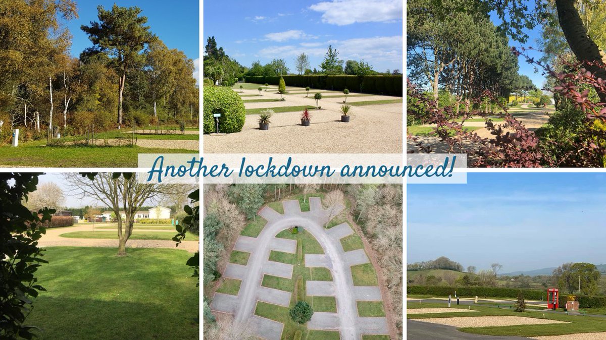 TranquilParks's tweet photo. 😢Lockdown announcement: 🏴󠁧󠁢󠁥󠁮󠁧󠁿Tranquil Parks in England will close from Wed 4 Nov until 2 Dec. If you have a booking, the park will contact you. 🙏Thank you for your understanding and support. See new National Travel Restrictions: https://t.co/tEg2DbnLaH https://t.co/tDZj3AD0GA