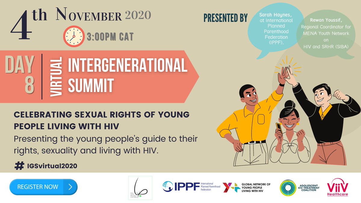 adolescentHIVtx's tweet photo. Let's talk about what's coming up next... Let's talk about Sex, Pleasure and Intimacy 😉... Join the next session of the #IGSvirtual2020 https://t.co/j2dDMDToog 

@MenaSiba @IPPF_WHR @ippf @ViiVHC @Yplus_Global https://t.co/A89Shw1SQF