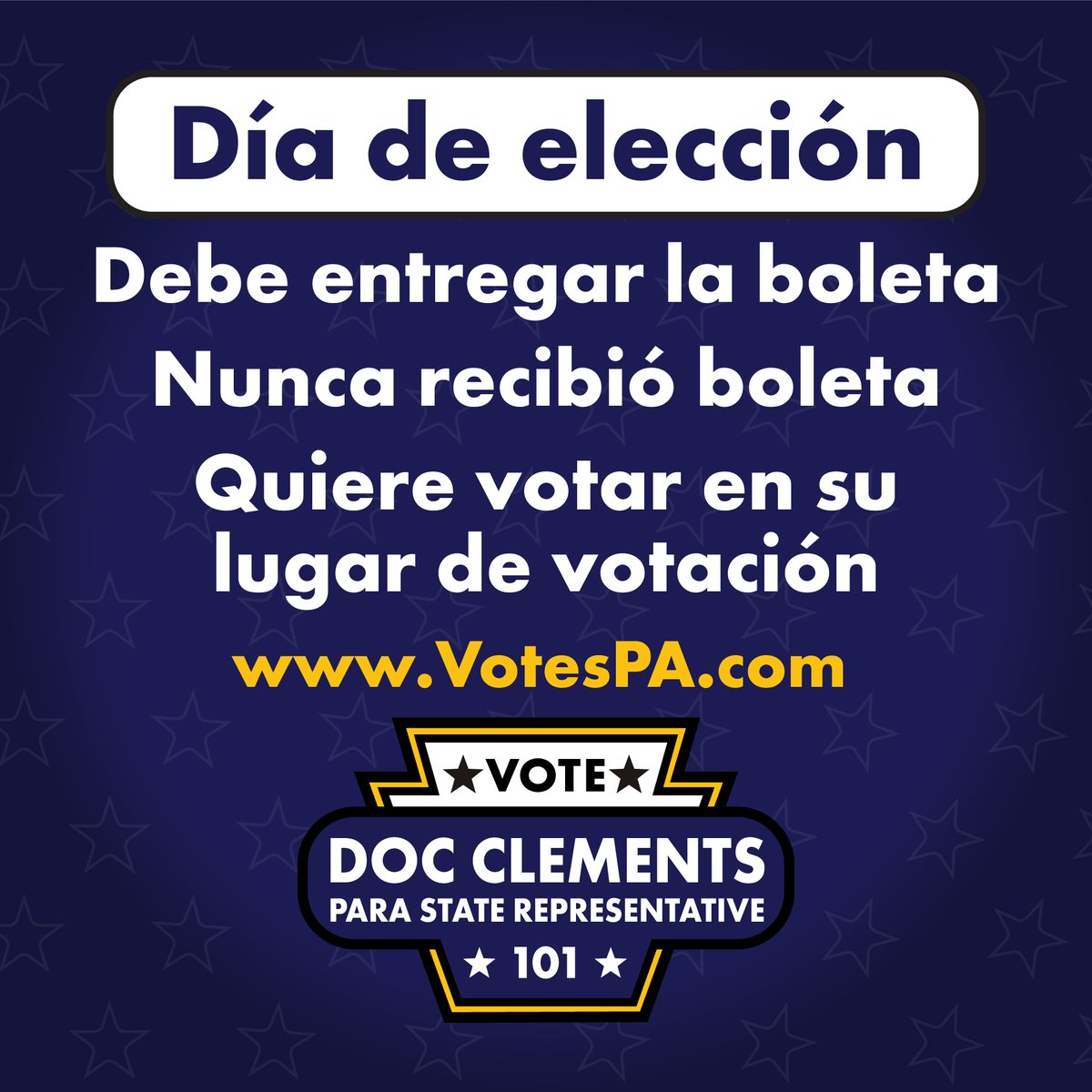 DocClements101's tweet image. It's Election Day! Make sure your voice is heard! Information about voting can be found at VotesPA.com

Want to volunteer? DocClements.com/EDay
