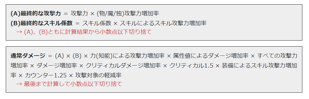 Siam Shade On Twitter Another Nein それはアラドのダメージ計算法を知る必要があります 結論から言うと 力知能は計算式の乗数だから です アラドって下の式でダメージ計算がされてるんですが 力知能が高ければ高いほどダメージが高いのは一目瞭然ですね