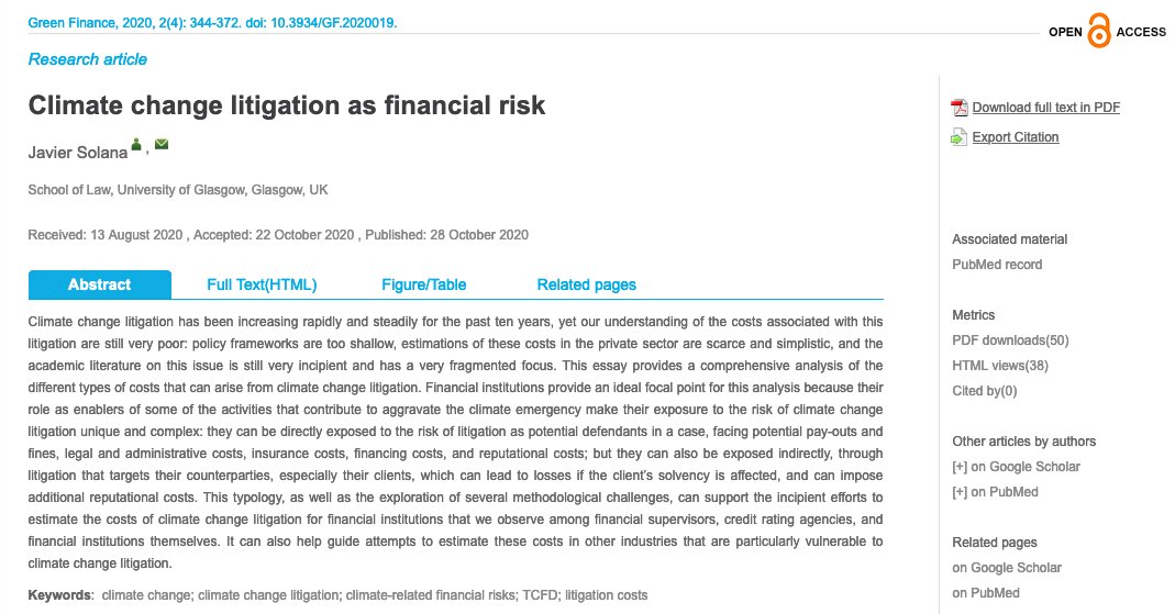 JavierSolana8's tweet photo. NEW PAPER: @ecb &amp; other financial regulators should look at #climatelitigation as financial risk: https://t.co/m4tcGNMR2K @JoanaSetzer @fsindico @NVJRobins1 @Frank_vanlerven @Pierre_Monnin @jvtklooster @tessakhan @kristincasper @duycks @SamVarvastian @Dana_Drugmand @emacampiglio https://t.co/91bqiUtBCh