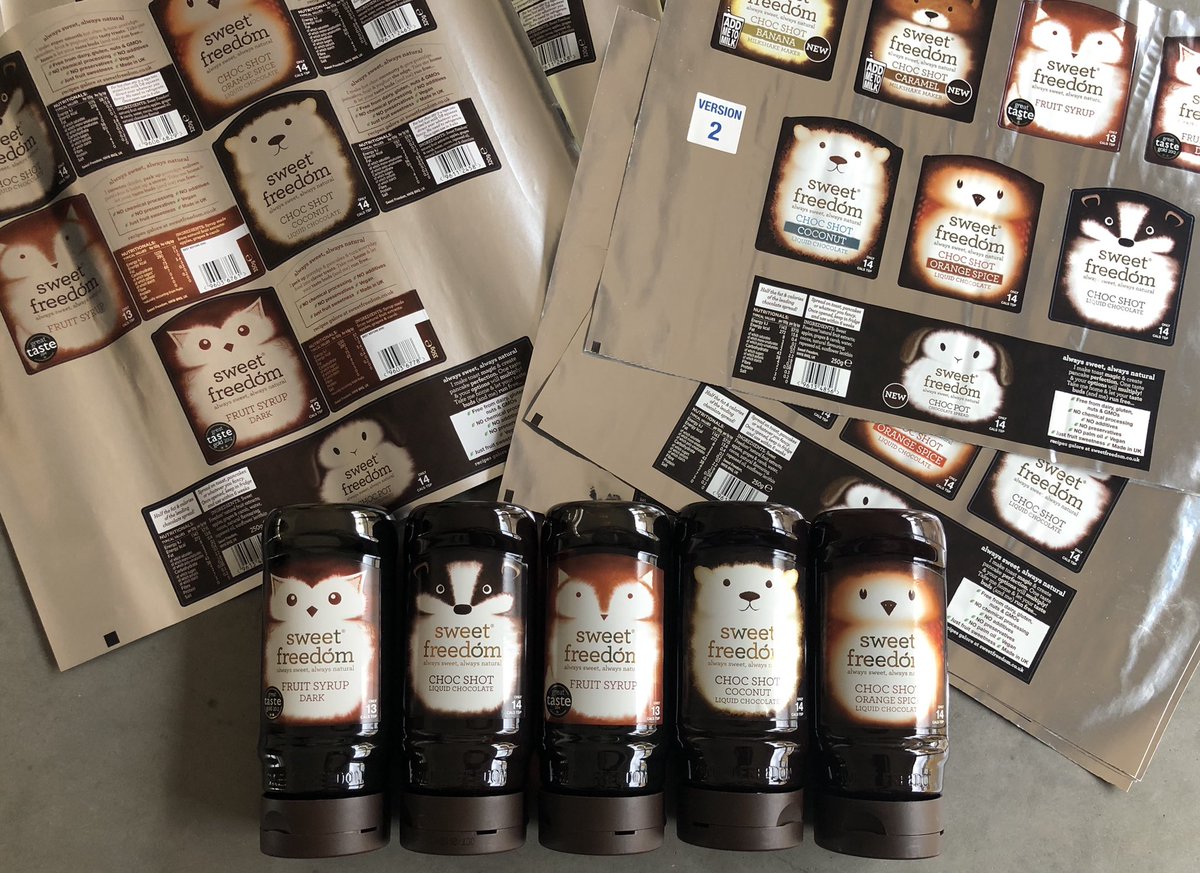 ahstudio724's tweet photo. Sweet Freedom 🍯🍫😋🦊🐻🐨🐥🦉
#brandredesign #brandpositioning #brandpackaging #identity #language #toneofvoice #illustration #imagery #freefrom #natural #sweet #goodness #chocolate #syrup #alternatives #sosweetsonatural  #afterhours #work #archives #tidyup #lockdown https://t.co/jlazWmDVRm