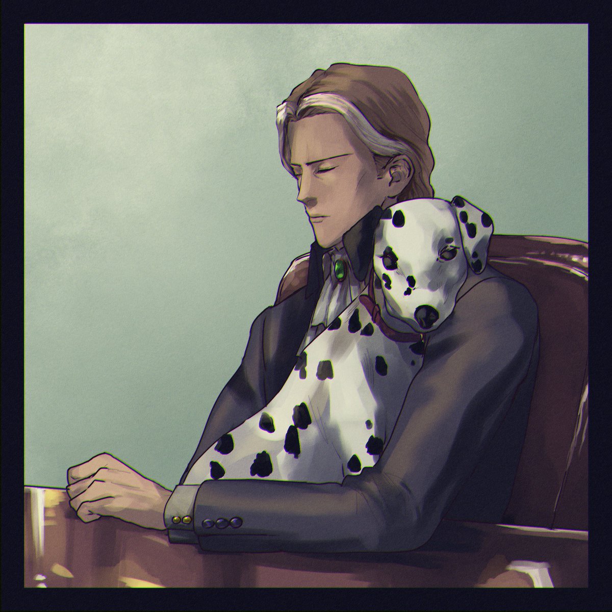 オ ベルシュタインと犬 もといのイラスト