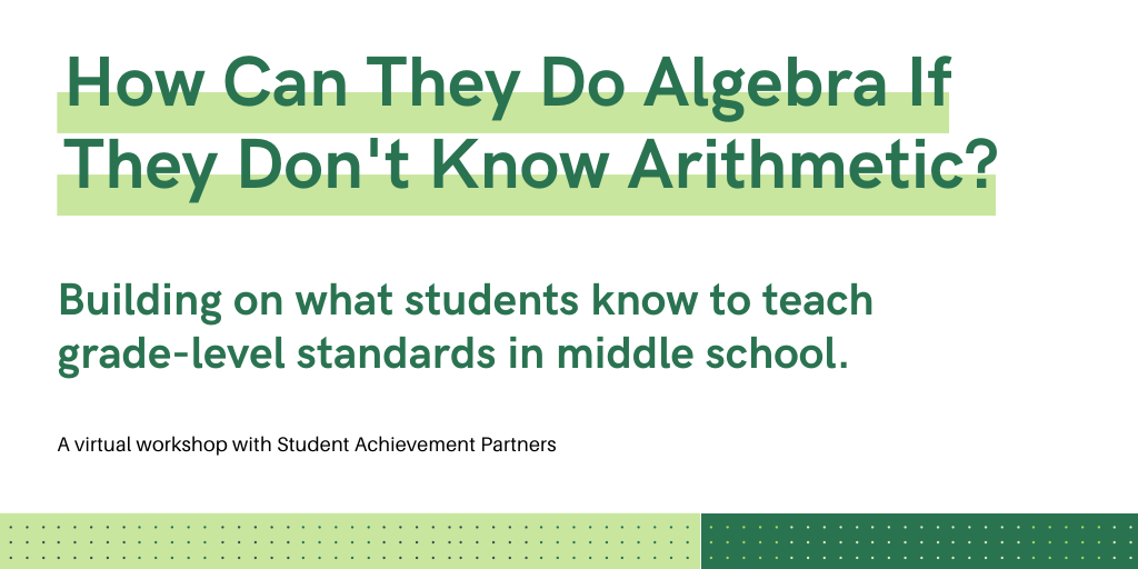 learnwithSAP's tweet photo. Looking for techniques to keep students on track w/ middle-grades math? Don't miss this virtual workshop w/ Dr. Jason Zimba! Win 1 of 3 FREE spots. To enter, retweet &amp; tag your colleagues. Use #mathinstitute2020 &amp; #coreadvocates  https://t.co/FJeTTVaOqe @mathinstitutewi https://t.co/pSQPsBqk1r