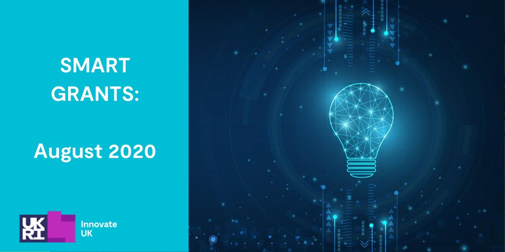Have a game changing idea that is ahead of its field and could significantly &amp; positively impact the UK economy? The #InnovateUKSmart grants could be for you. Apply by 25 November at 11am - ow.ly/b6Ol50BpRS6
