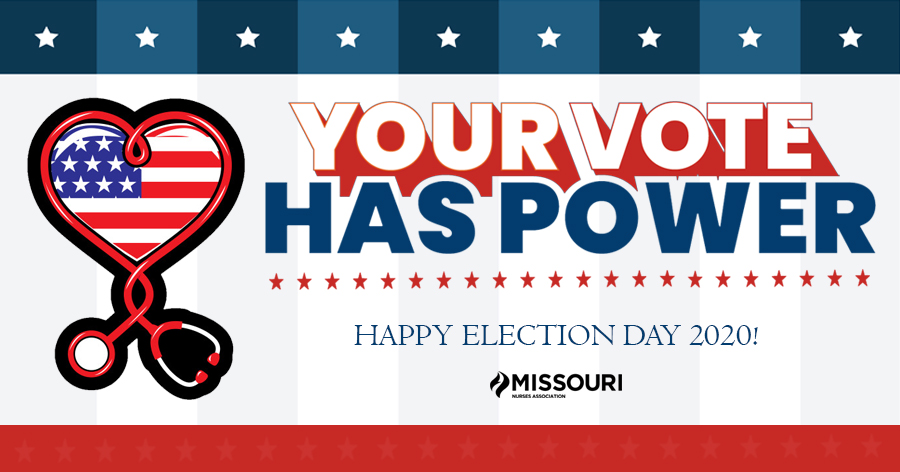 MONurses's tweet photo. Happy Election Day from the Missouri Nurses Association! #NursesVote #ShowMeNursesVote https://t.co/MssDEkWRcX