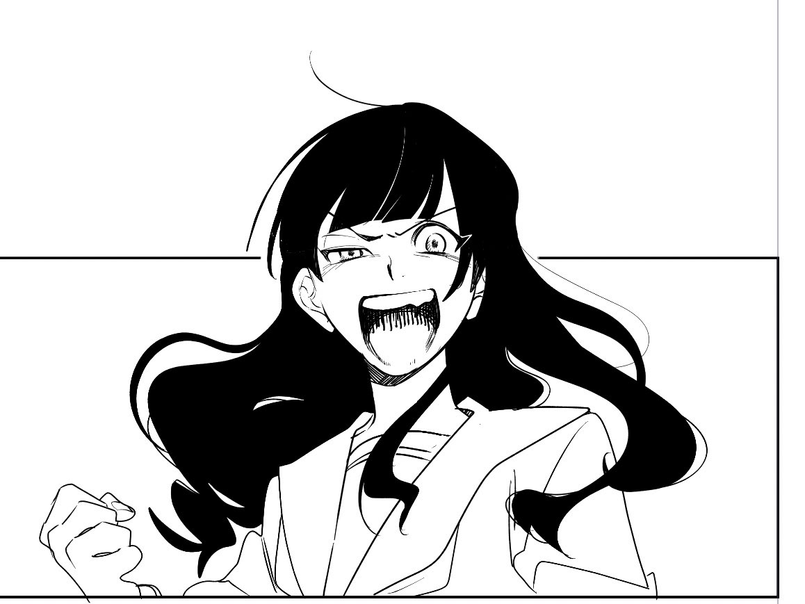 黒ベタ髪好きなんよね 光沢ないやつ 