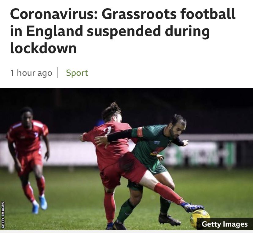 All fixtures and training are suspended until further notice 😢⚽️