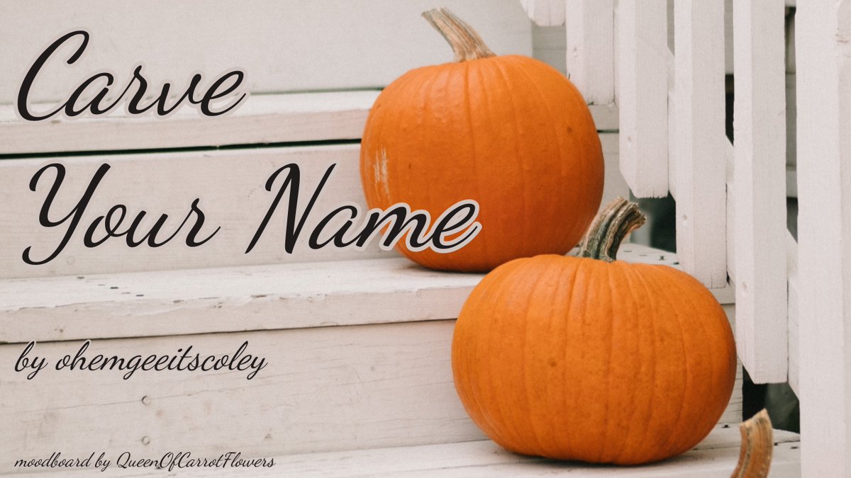 Carve Your Name by ohemgeeitscoley (T)Rey is a little sad that 'Rey Johnson' is too long of a name to fit on a pumpkin. Ben thinks 'Rey Solo' would work.  @MahoganyDoodles says "It's SO SOFT. SO, SO SOFT. Han and Leia are also both in on Ben's plan" https://archiveofourown.org/works/27019822&nbsp;