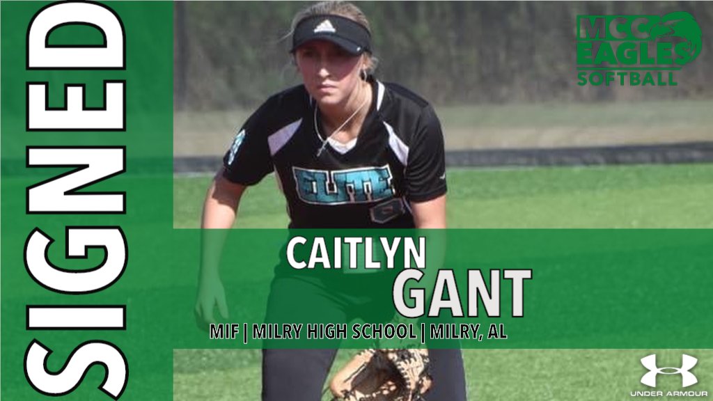 MCCEaglesSports's tweet photo. SIGNED. We have a new Eagle in the nest. Welcome Caitlyn Gant to MCC. We are excited to have you as a member of the @MCCEaglesSB team. #mcceagles #findyourwings #welcometothenest https://t.co/pfV7SVkyhC