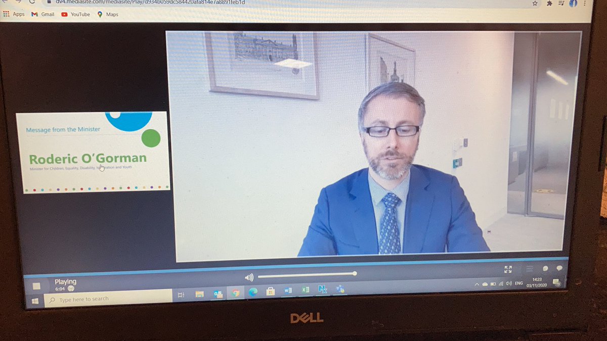 @rodericogorman opening the first webinar #festivaloflearning by @WhatWorksIrl themed “Champion Prevention and Early Intervention in Government” - looking forward to being part of the solutions to the puzzle @BlueSkiesDublin #abcprogramme #supportingfamilyirl