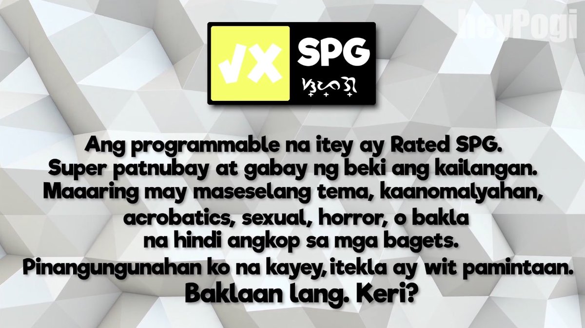 PinoyBLSeries's tweet photo. Currently watching #BekiProblemsEp1 via https://t.co/VXwlE9RrZL @heypogi WTFu and this is their advisory 😂🏳️‍🌈👍🏼 https://t.co/6x7toVMrom