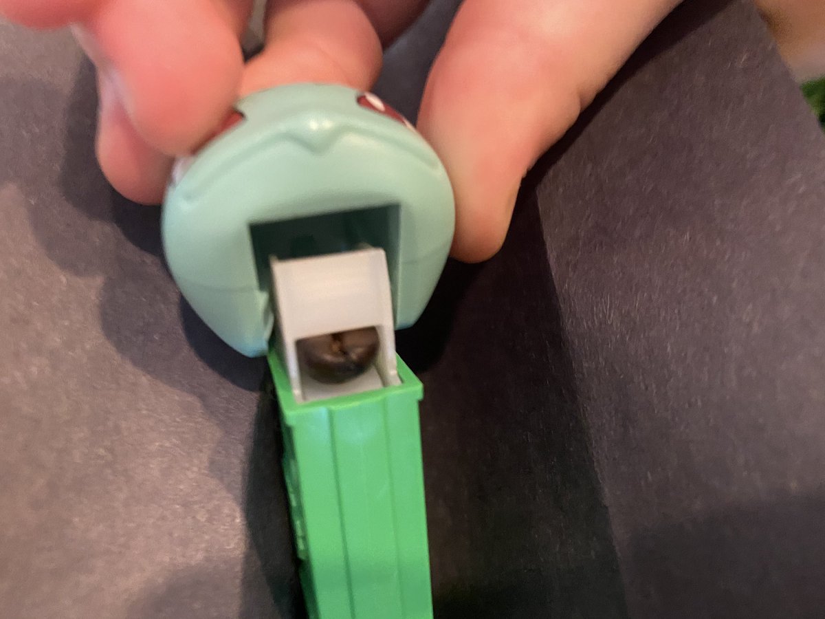 willward1's tweet photo. Status: letting the 5 year old eat coffee beans from his pez dispenser https://t.co/5BKcNcJ1ik