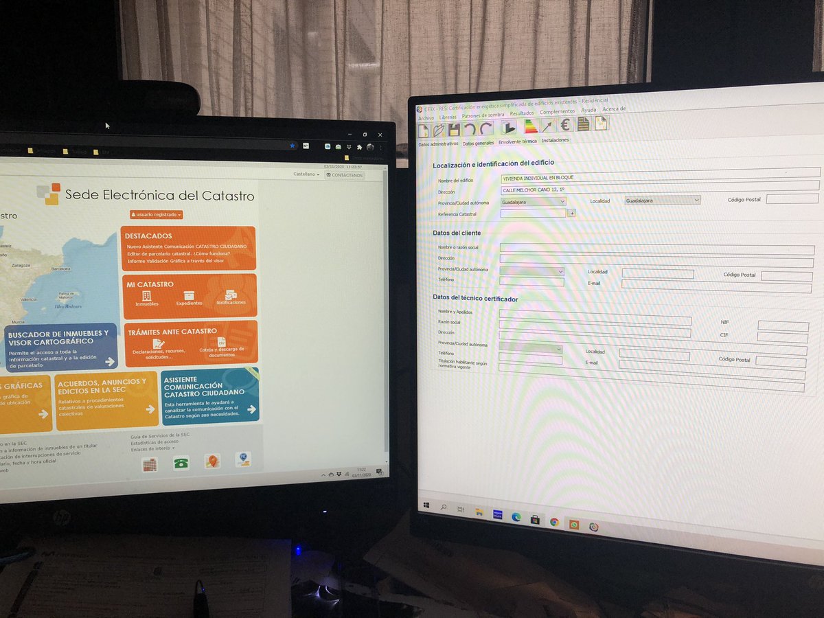 Mañana avanzando en varios certificados energéticos, tanto de viviendas como de edificios. Estamos notando movimiento en la venta de viviendas y eso nos alegra. #aparejador #arquitectotecnico