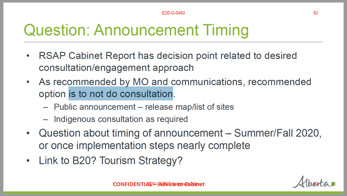 To me, the root of the issue is this line:"Recommended option is to not do consultation"