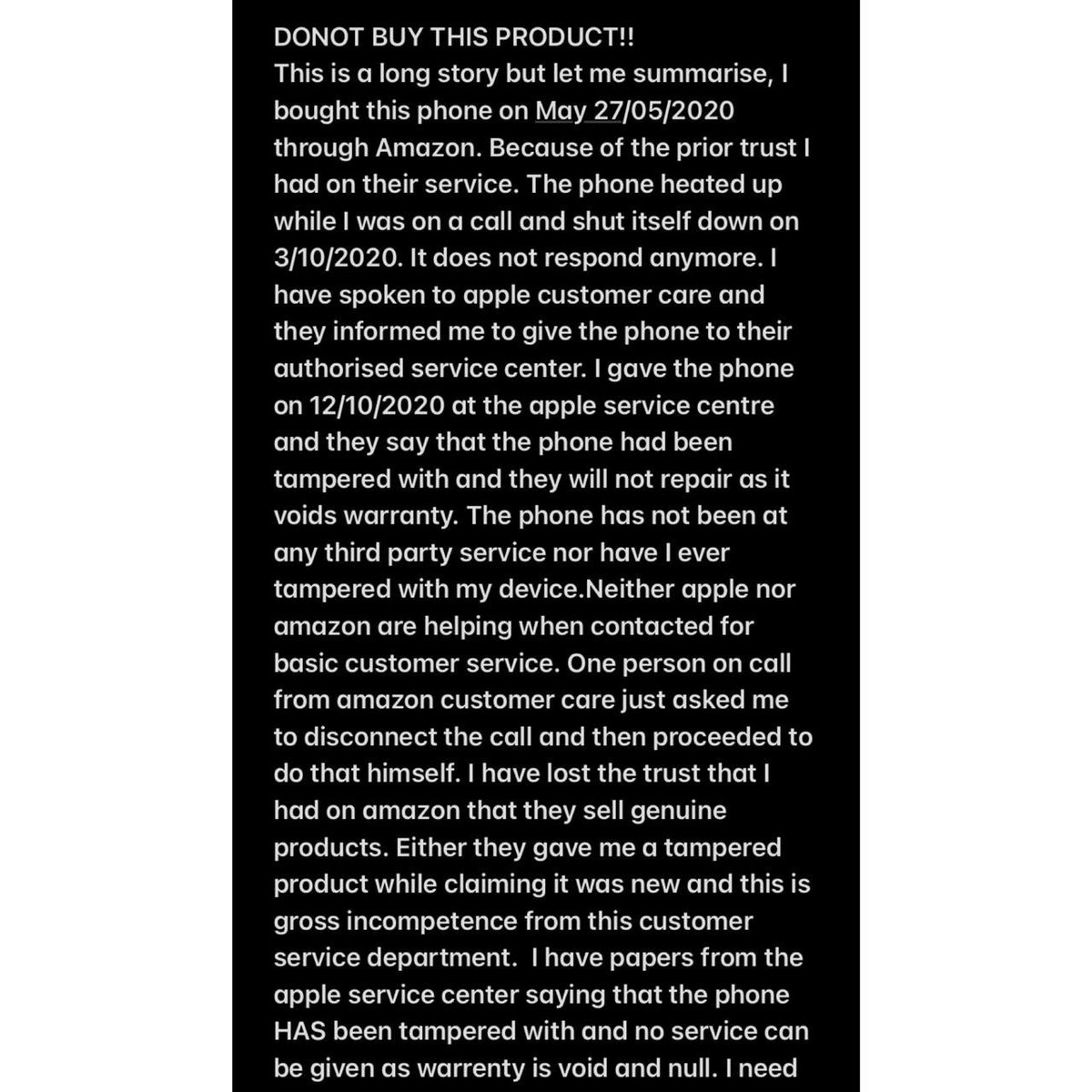 mostlyhalal's tweet photo. Read and decide yourself..
This is my personal experience with @amazonIN @Apple
Lesson learned ⏬
@reelcheq @syedfurquan17 #Amazon #AmazonShopping #AmazonExperience #OnlineShopping #Gadgets #iPhone #Apple #iPhoneXsMax https://t.co/OKWmoXnRrz