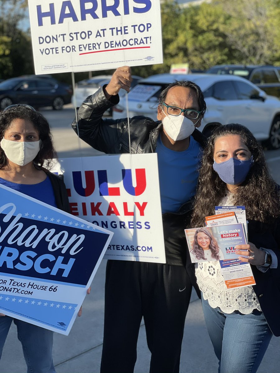 LuluForTexas's tweet photo. Great start to the day talking to supporters at the polls! Get in line and stay in line! #TX03 https://t.co/VsTTC4hVOU
