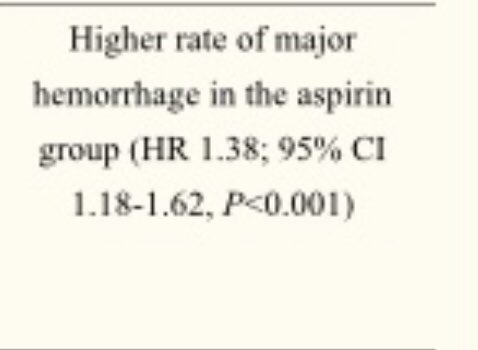 ASPREE trial - no benefit; bleed more