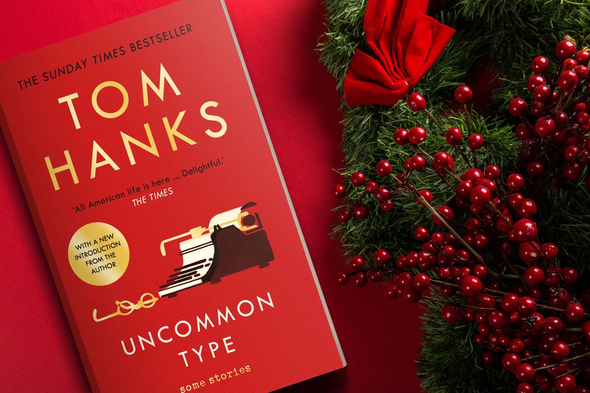 HutchHeinemann's tweet photo. Christmas is officially upon us! For those that celebrate the holidays, we have the perfect Christmas gift suggestion for you! #UncommonType by @tomhanks has a brand new cover just in time for those Christmas stockings! https://t.co/UBX1jDFbAx https://t.co/hwqQTpL1BZ