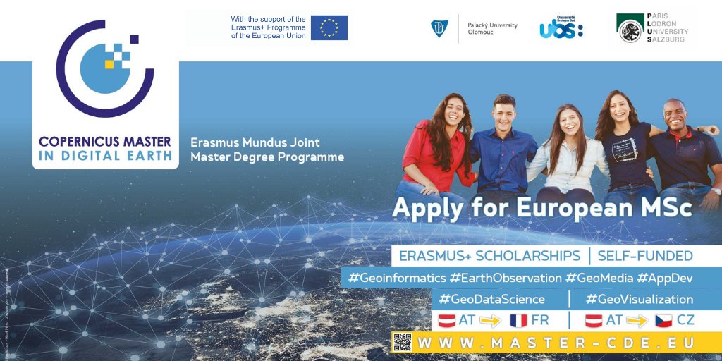 MSc_CDE's tweet photo. #EMCDE current #student recommendation - #apply when having a #degree from a related #Geospatial domain, good #English #skills and a lot of #motivation in your luggage 🙂

#call open https://t.co/74tQCglIyb
#EO #GI #Copernicus #DigitalEarth #GeoDataScience #GeoVisualization https://t.co/Vv3k1FMGGs